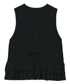 CARA O CRUZ / キャラ・オ・クルス テーラードジャケット | 洗える カットワークレースジレ