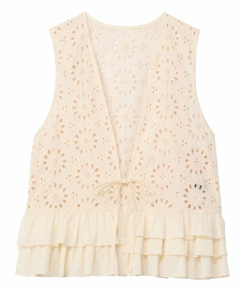 CARA O CRUZ / キャラ・オ・クルス テーラードジャケット | 洗える カットワークレースジレ | 詳細19