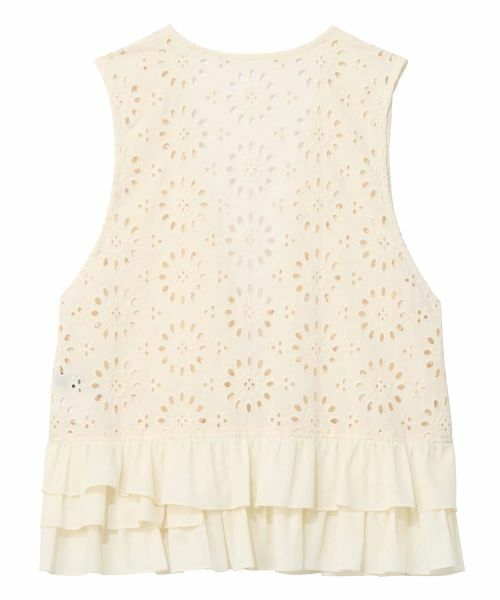 CARA O CRUZ / キャラ・オ・クルス テーラードジャケット | 洗える カットワークレースジレ | 詳細20