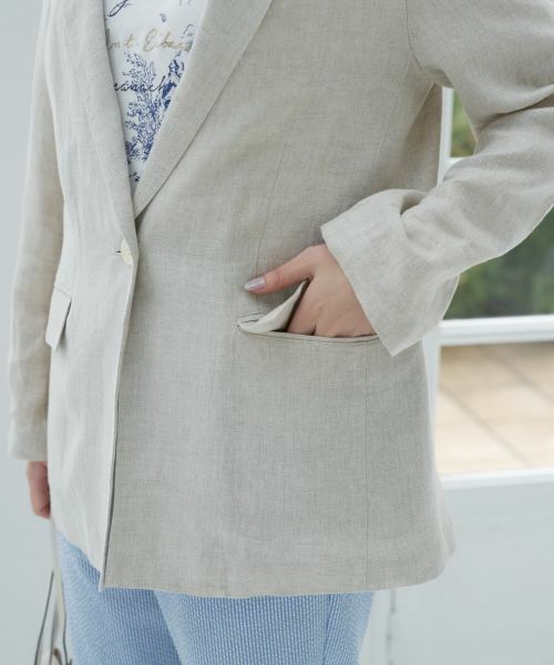 CARA O CRUZ / キャラ・オ・クルス テーラードジャケット | 麻のテーラードジャケット | 詳細23