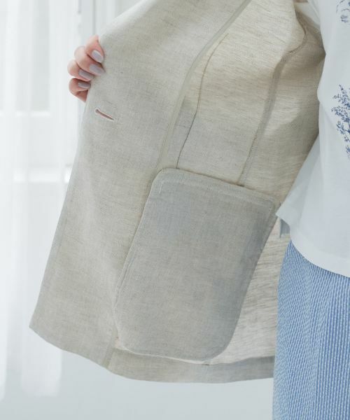 CARA O CRUZ / キャラ・オ・クルス テーラードジャケット | 麻のテーラードジャケット | 詳細24