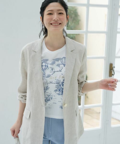 CARA O CRUZ / キャラ・オ・クルス テーラードジャケット | 麻のテーラードジャケット | 詳細3