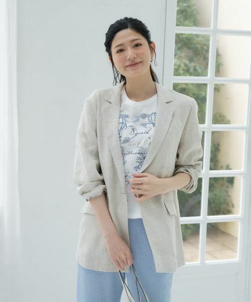 CARA O CRUZ / キャラ・オ・クルス テーラードジャケット | 麻のテーラードジャケット | 詳細6