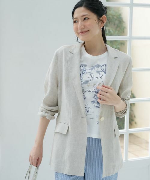 CARA O CRUZ / キャラ・オ・クルス テーラードジャケット | 麻のテーラードジャケット | 詳細7