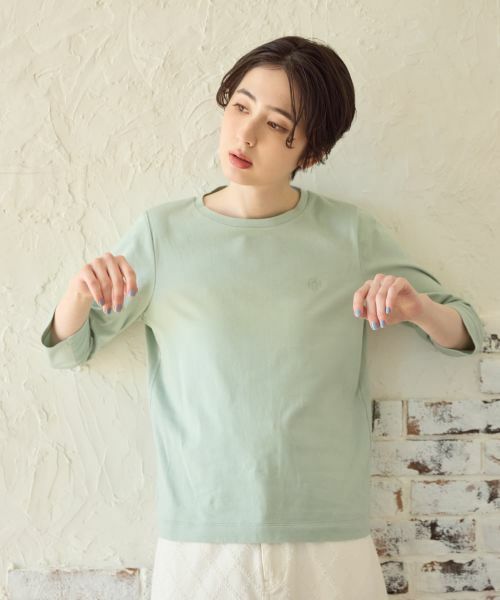 CARA O CRUZ / キャラ・オ・クルス カットソー | ロゴ刺繍クルーネックカットソー | 詳細10