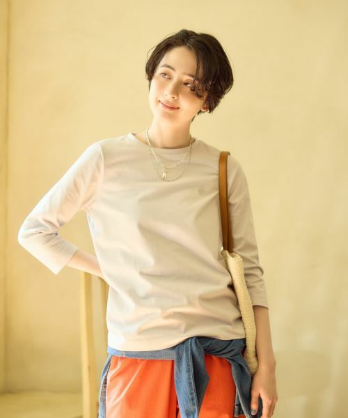 CARA O CRUZ / キャラ・オ・クルス カットソー | ロゴ刺繍クルーネックカットソー | 詳細12