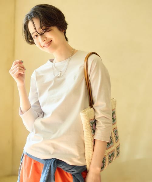 CARA O CRUZ / キャラ・オ・クルス カットソー | ロゴ刺繍クルーネックカットソー | 詳細13