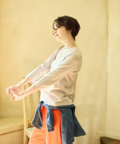 CARA O CRUZ / キャラ・オ・クルス カットソー | ロゴ刺繍クルーネックカットソー | 詳細15