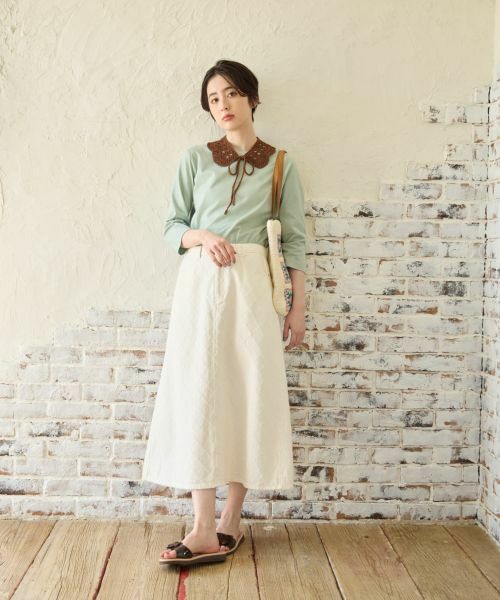 CARA O CRUZ / キャラ・オ・クルス カットソー | ロゴ刺繍クルーネックカットソー | 詳細26