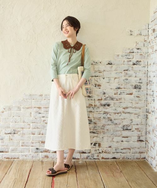 CARA O CRUZ / キャラ・オ・クルス カットソー | ロゴ刺繍クルーネックカットソー | 詳細27