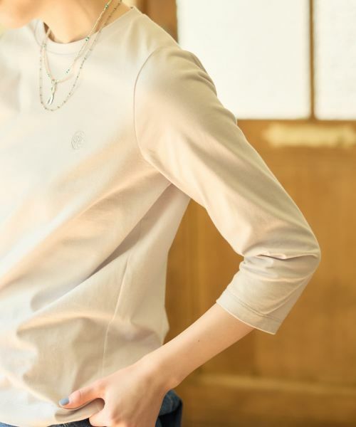 CARA O CRUZ / キャラ・オ・クルス カットソー | ロゴ刺繍クルーネックカットソー | 詳細29