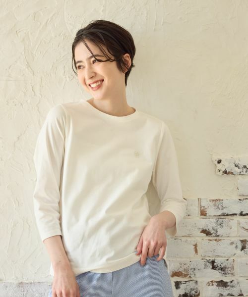 CARA O CRUZ / キャラ・オ・クルス カットソー | ロゴ刺繍クルーネックカットソー | 詳細3