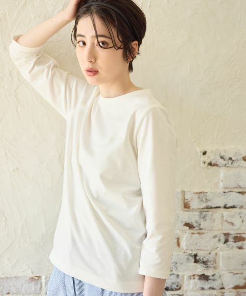 CARA O CRUZ / キャラ・オ・クルス カットソー | ロゴ刺繍クルーネックカットソー | 詳細5