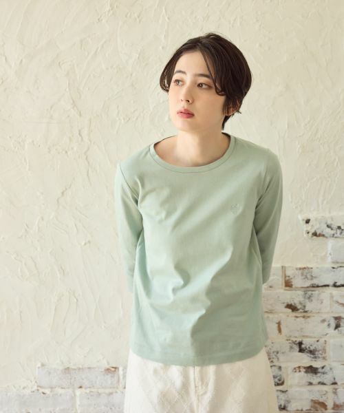 CARA O CRUZ / キャラ・オ・クルス カットソー | ロゴ刺繍クルーネックカットソー | 詳細9