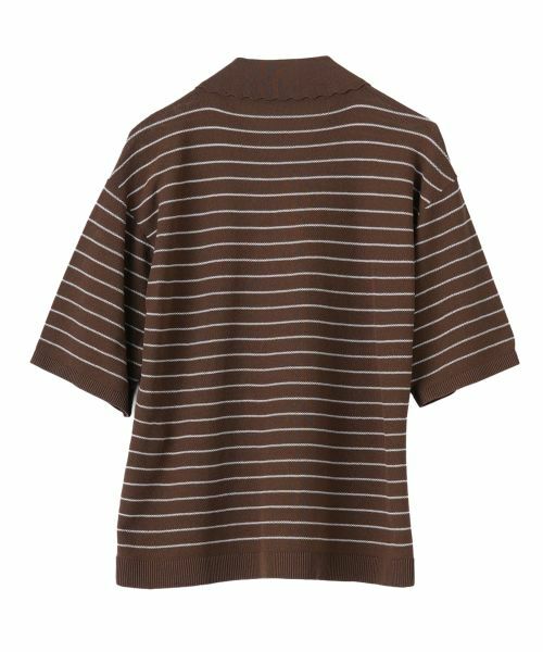 CARA O CRUZ / キャラ・オ・クルス ポロシャツ | ナローボーダーニットポロシャツ | 詳細23