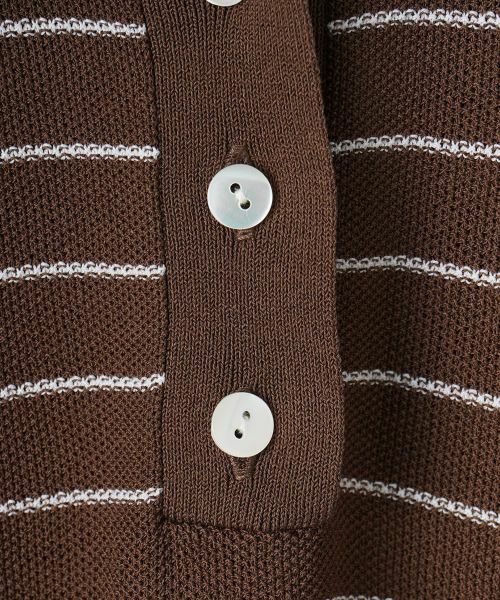 CARA O CRUZ / キャラ・オ・クルス ポロシャツ | ナローボーダーニットポロシャツ | 詳細25