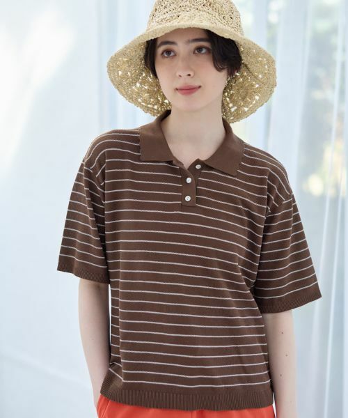 CARA O CRUZ / キャラ・オ・クルス ポロシャツ | ナローボーダーニットポロシャツ | 詳細3