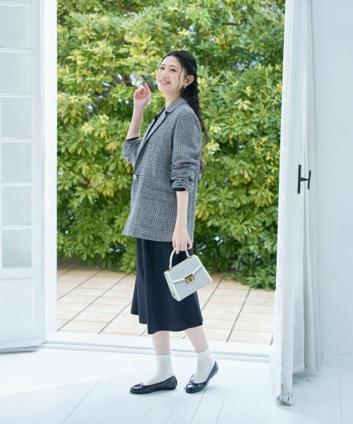 CARA O CRUZ / キャラ・オ・クルス テーラードジャケット | 麻のチェック柄 テーラードジャケット | 詳細11