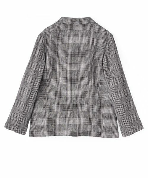 CARA O CRUZ / キャラ・オ・クルス テーラードジャケット | 麻のチェック柄 テーラードジャケット | 詳細19