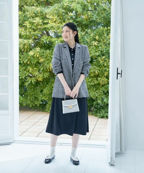 CARA O CRUZ / キャラ・オ・クルス テーラードジャケット | 麻のチェック柄 テーラードジャケット | 詳細9