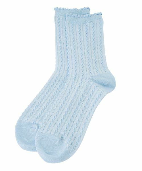 CARA O CRUZ / キャラ・オ・クルス ソックス | 透かしケーブル編みソックス | 詳細11