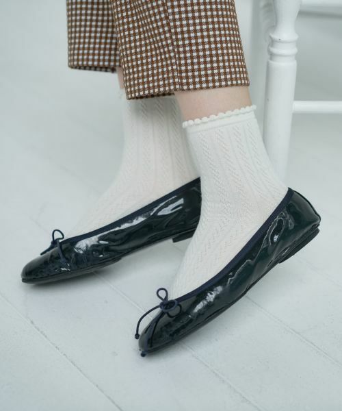 CARA O CRUZ / キャラ・オ・クルス ソックス | 透かしケーブル編みソックス | 詳細7