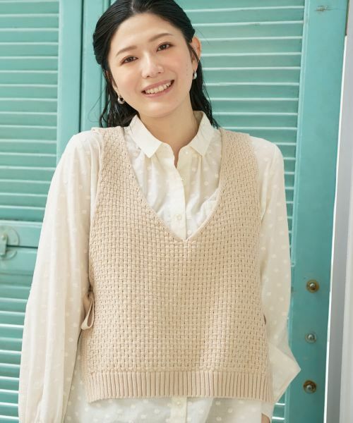 CARA O CRUZ / キャラ・オ・クルス その他小物 | Vネックのニットベスト | 詳細1