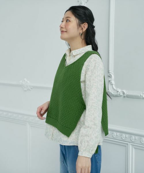 CARA O CRUZ / キャラ・オ・クルス その他小物 | Vネックのニットベスト | 詳細12