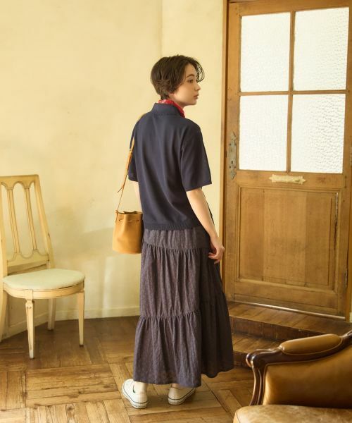 CARA O CRUZ / キャラ・オ・クルス ポロシャツ | スカラップ襟ニットポロシャツ | 詳細10