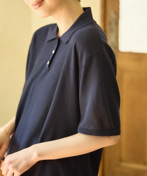 CARA O CRUZ / キャラ・オ・クルス ポロシャツ | スカラップ襟ニットポロシャツ | 詳細12