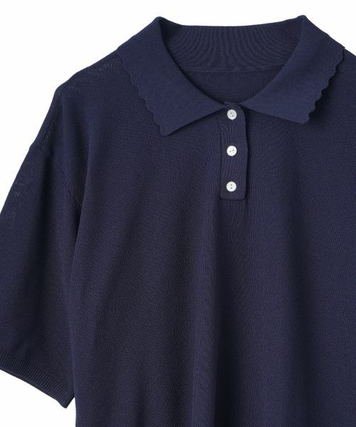 CARA O CRUZ / キャラ・オ・クルス ポロシャツ | スカラップ襟ニットポロシャツ | 詳細17
