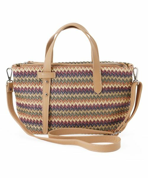 CARA O CRUZ / キャラ・オ・クルス ハンドバッグ | マルチボーダー雑材バッグ【ROSSI】 | 詳細3