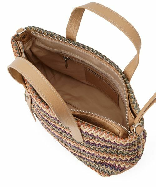 CARA O CRUZ / キャラ・オ・クルス ハンドバッグ | マルチボーダー雑材バッグ【ROSSI】 | 詳細6
