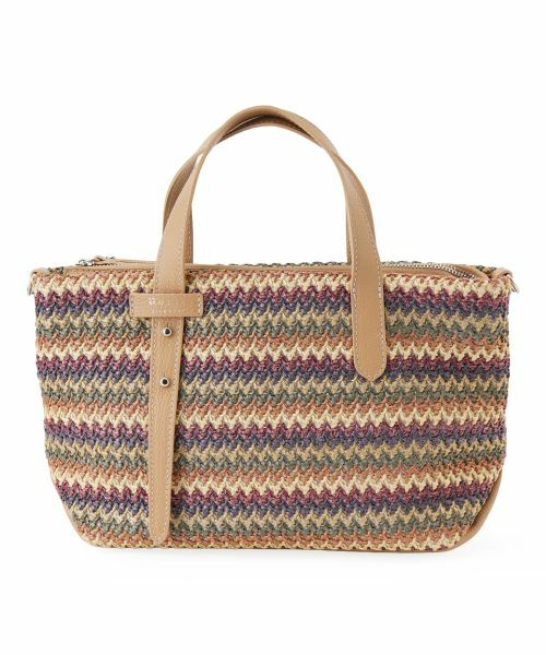 CARA O CRUZ / キャラ・オ・クルス ハンドバッグ | マルチボーダー雑材バッグ【ROSSI】 | 詳細7