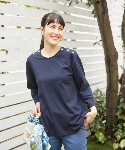 CARA O CRUZ / キャラ・オ・クルス Tシャツ | 【UVケア 接触冷感 吸水速乾】ショルダーボタンカットソー | 詳細10