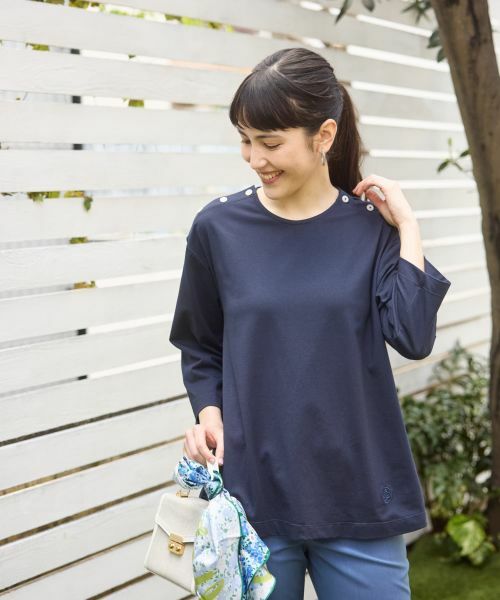 CARA O CRUZ / キャラ・オ・クルス Tシャツ | 【UVケア 接触冷感 吸水速乾】ショルダーボタンカットソー | 詳細11