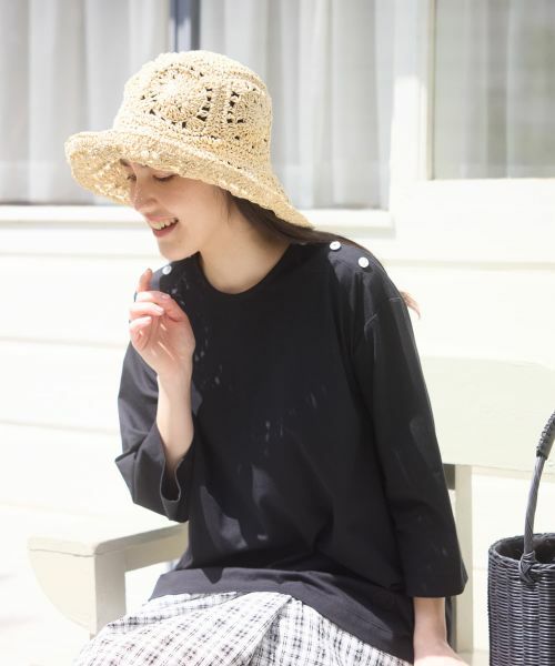 CARA O CRUZ / キャラ・オ・クルス Tシャツ | 【UVケア 接触冷感 吸水速乾】ショルダーボタンカットソー | 詳細2