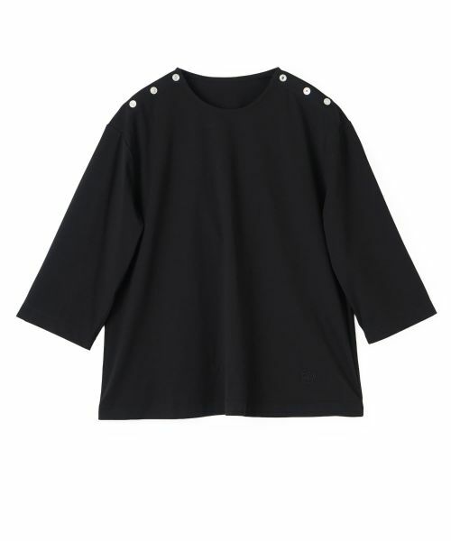 CARA O CRUZ / キャラ・オ・クルス Tシャツ | ショルダーボタンオーバーサイズカットソー（ブラック）