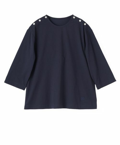 CARA O CRUZ / キャラ・オ・クルス Tシャツ | ショルダーボタンオーバーサイズカットソー（ネイビー）