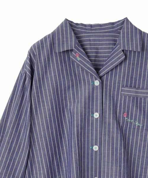 CARA O CRUZ / キャラ・オ・クルス シャツ・ブラウス | ストライプオープンカラーシャツ | 詳細3