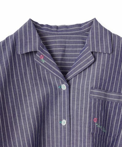 CARA O CRUZ / キャラ・オ・クルス シャツ・ブラウス | ストライプオープンカラーシャツ | 詳細4