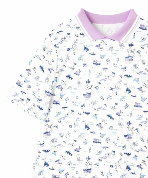 CARA O CRUZ / キャラ・オ・クルス カットソー | 【接触冷感】洗える 風景画ポロシャツ【産地ナブル】 | 詳細3