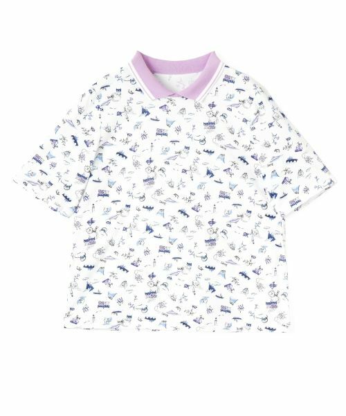 CARA O CRUZ / キャラ・オ・クルス カットソー | 【接触冷感】洗える 風景画ポロシャツ【産地ナブル】（アイボリー）