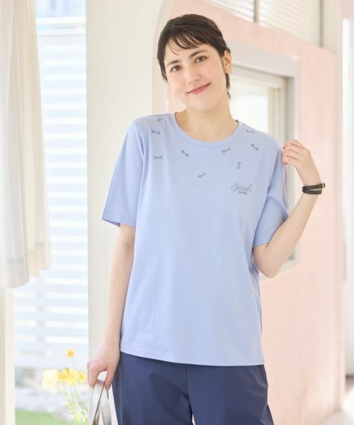 CARA O CRUZ / キャラ・オ・クルス Tシャツ | 【接触冷感】リボン刺繍カットソー【CoC by CARA O CRUZ】 | 詳細5