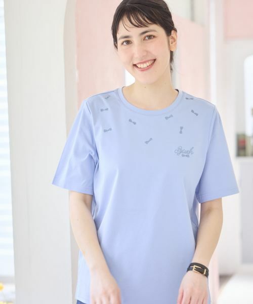 CARA O CRUZ / キャラ・オ・クルス Tシャツ | 【接触冷感】リボン刺繍カットソー【CoC by CARA O CRUZ】 | 詳細6