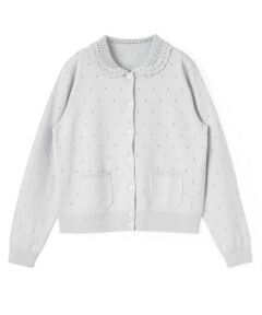CARA O CRUZ / キャラ・オ・クルス カーディガン・ボレロ | レース襟パンチング柄カーディガン【CoC by CARA O CRUZ】