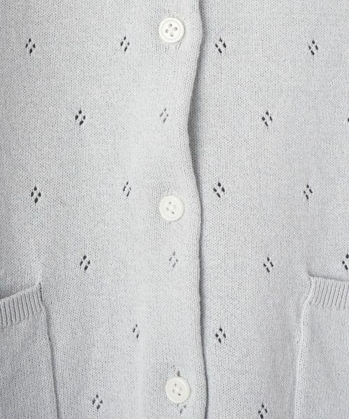 CARA O CRUZ / キャラ・オ・クルス カーディガン・ボレロ | レース襟パンチング柄カーディガン【CoC by CARA O CRUZ】 | 詳細2