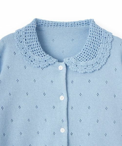 CARA O CRUZ / キャラ・オ・クルス カーディガン・ボレロ | レース襟パンチング柄カーディガン【CoC by CARA O CRUZ】 | 詳細4