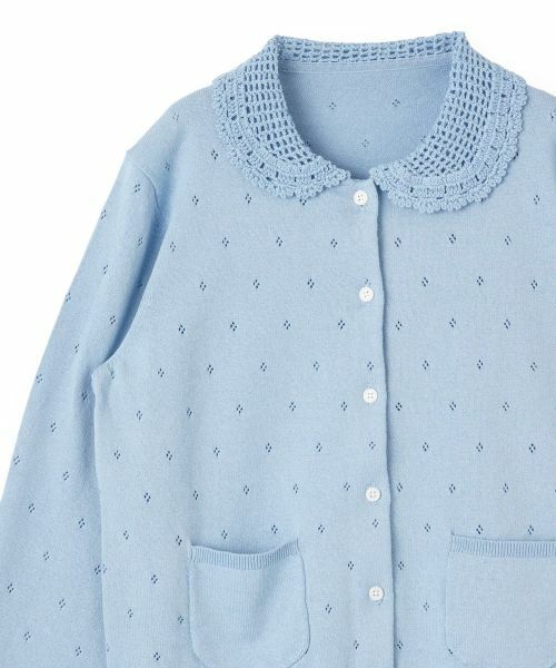 CARA O CRUZ / キャラ・オ・クルス カーディガン・ボレロ | レース襟パンチング柄カーディガン【CoC by CARA O CRUZ】 | 詳細5
