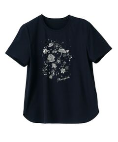 CARA O CRUZ / キャラ・オ・クルス カットソー | 接触冷感 洗える レインモチーフTシャツ